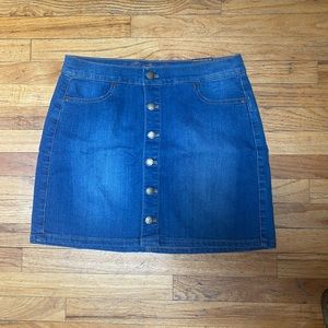Denim Button Up Skirt